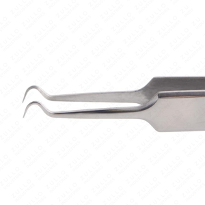 Pince à épiler professionnelle en acier inoxydable OEM à marque privée, outil à pointe crochet argentée pour extensions de cils et extraction d'acné - Product Image 6