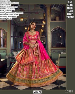 Ensemble traditionnel indien Lehenga Choli en soie Banarasi, imprimé Kalamkari, longueur au sol, vêtements ethniques pour femmes, multicolores - Product Image 2
