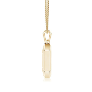 Pendentif de luxe pour homme en diamant noir naturel rond, or 10K 14K 18K, argent 925 935 plaqué rhodium, cadeau de mariage ou d'anniversaire, bijoux - Product Image 3