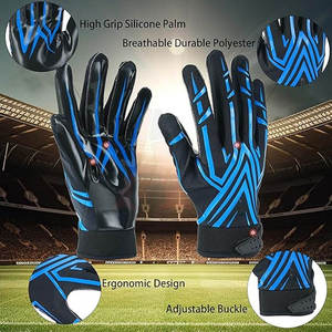 Wholesale Trendy American Football <b>Gloves</b> Professional Breathable Custom Design & Logo Waterproof <b>Touch</b> <b>Screen</b> Sticky <b>Gloves</b> - Product Image 3