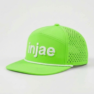 Gorras de Golf Personalizadas OEM de 7 Paneles, Gorras Snapback con Perforaciones Cortadas a Láser, Visera Plana Estructurada, ODM, MOQ Bajo, Fábrica de Gorras - Product Image 2