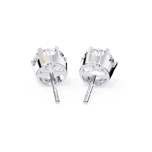 7mm Round Cut Moissanite Stud <b>Earrings</b> D Color VVS1 Solitaire Moissanite Diamond <b>Earrings</b> 10K Solid Gold Classic Jewelry - Product Image 6