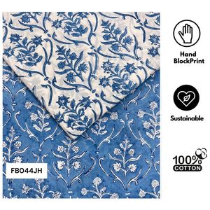 ผ้าฝ้ายทอมือพิมพ์ลายบล็อกอินเดีย เป็นมิตรกับสิ่งแวดล้อม ยั่งยืน ทนทาน ระบายอากาศได้ดี เหมาะสำหรับทำผ้าม่าน สไตล์โบโฮ โมเดิร์น นุ่มสบาย - Product Image 2