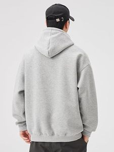Sweat-shirts à capuche personnalisés 2026 en molleton 100 % coton de haute qualité pour hommes, manches longues, coupe classique, décontractés, respirants, mode urbaine automne-hiver - Product Image 4