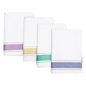Serviettes de cuisine 100% coton, couleur unie, rectangulaires, ensemble de torchons, lavables en machine, tissu tissé, logo personnalisé pour usage en cuisine - Product Image 1