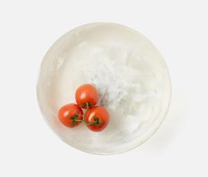 Tazón para Ensalada de Resina Pulida, Ecológico, Verde y Blanco, Hecho a Mano, Diseño Multivolteado, Moderno y Lujoso - Product Image 2