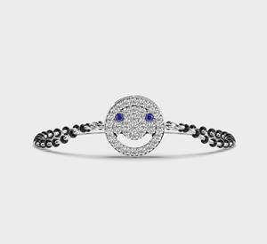 Avina Jewels Lab Grown Diamond Women's Vintage Rhodium Plated IGI Certified Mangal Sutra Bracelet 9K Yellow / White / <b>Rose</b> <b>Gold</b> - Product Image 2