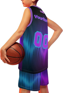 Stretch Fit Basketball Uniform Customizable Team Logo Jersey And Shorts Lightweight Breathable Athletic Wear For Training - Product Image 2