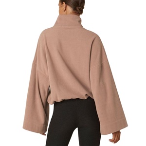 Sudadera de lana de gran tamaño con cuello de tortuga y logotipo privado 2025, manga de campana ancha con estampado bordado XS 6XL, temporada de otoño - Product Image 3