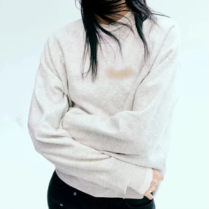 Custom Colors Oversized Women Daily Wear Sweatshirt Fleece Quick Dry Eco-Friendly Relaxed Fit Streetwear Crew Neck <b>Shirt</b> - Product Image 3