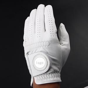 Professional Manufacture Wholesale Custom Logo Women's Sports Breathable Anti Slip Durable Cabretta Leather Golf Gloves - Product Image 6