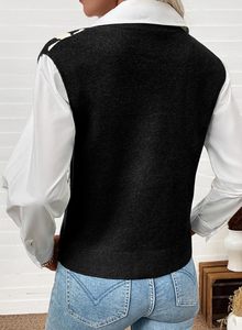 Gilet cardigan jacquard en coton 100 % personnalisé pour homme 2026 – Logo avant, OEM/ODM, vêtement d'extérieur tendance - Product Image 6