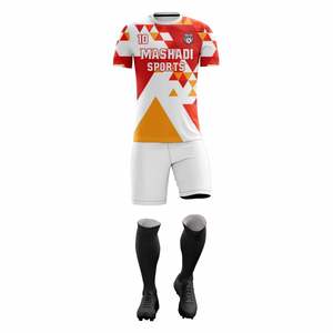 Conjuntos de Uniformes de Fútbol con Diseño Multicolor y Texturizado, Pantalones Cortos Transpirables que Absorben la Humedad, Ropa Deportiva con Logotipo Personalizado para Clubes y Equipos, Venta al Por Mayor - Product Image 2