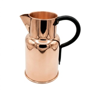 Jarra de agua de cobre con diseño de diamantes y tapa para uso decorativo en el hogar - Product Image 2