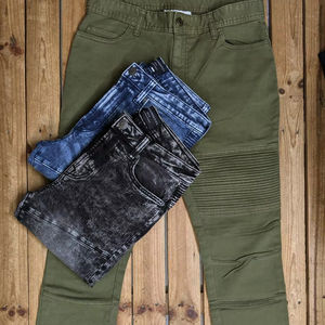 กางเกงยีนส์ขาตรงขายาวสำหรับปาร์ตี้แนวสตรีทเทรนด์กันน้ำ100% บริสุทธิ์ทรงสลิมฟิต - Product Image 5