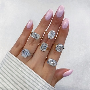 Bague minimaliste à monture intégrale avec diamant ovale de 2,76 ct et bande en or jaune, diamant solitaire certifié IGI - Product Image 2