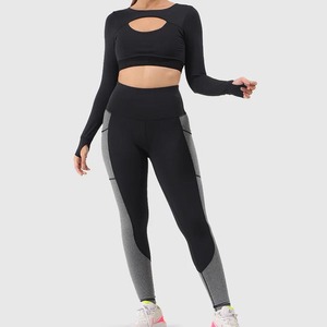 Leggings de yoga sin costuras para mujer, de cintura alta, con efecto fruncido para realce de glúteos, estilo tie-dye, ajustados, deportivos, para entrenamiento - Product Image 1