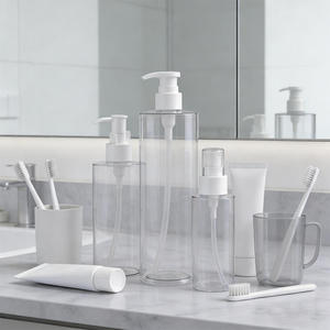 Bouteilles cylindriques en plastique PET transparent personnalisées pour shampoing, lotion, soins de la peau, emballage cosmétique, couleur personnalisée OEM/ODM - Product Image 5