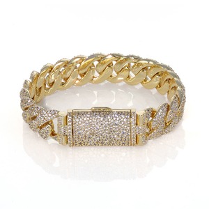 Unique Design Moissanite Diamond Hip Hop <b>Bracelet</b> Premium Fashion Jewelry For <b>Men</b> Women Modern Streetwear Style Party For Sale - Product Image 4