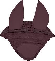 Couvre-tête de cheval en crochet marron avec cornes, bord festonné et décorations à pompons pour fête costumée et entraînement - Product Image 6