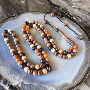 Tasbih Mala de Madera Pulida Hecho a Mano, Duradero y Ecológico, Diseñado para la Devoción, la Meditación y los Rituales Religiosos - Product Image 4