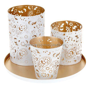 Nouveaux pots de bougie en métal au design élégant chauffe-plat support de lumière de thé votif pour la décoration de la maison pour l'exportation depuis l'Inde - Product Image 5