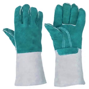Gants de travail en cuir de vachette de qualité supérieure, 14 pouces, avec doublure en polaire intégrale, protection contre la chaleur et les étincelles, sécurité industrielle - Product Image 4