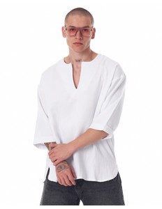 Camiseta Blanca sin Mangas para Hombre, Corte Regular, Cuello Redondo, Color Sólido, 100% Algodón Tejido, Diseño Liso, Estilo Vintage, Secado Rápido - Product Image 1