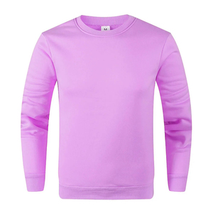 เสื้อสเวตเชิ้ตคอกลมสีชมพูแบบยูนิเซ็กซ์ ทรงปกติ สีพื้น ผ้าถัก สวมใส่สบายๆ - Product Image 1