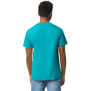 เสื้อยืดผู้ชาย ผ้าฝ้าย แขนสั้น คอกลม สวมใส่สบาย แฟชั่นสีน้ำเงิน - Product Image 3
