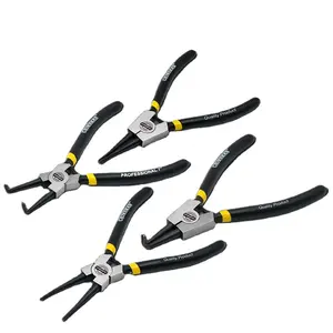 CROWNMAN outils de maintien outil multi-main classique pince à ressort droite pliée pince à circlips en acier au carbone