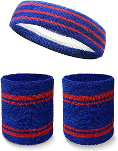 Muñequeras y Cintas para la Cabeza Deportivas de Algodón Terry OEM, Personalizables con su Marca, para Correr, CrossFit y Entrenamiento Físico - Product Image 3