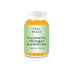 Complément alimentaire nutritionnel pour adultes de haute qualité à base de curcuma, gingembre et tapioca pour soutenir le système immunitaire, la santé digestive et cardiaque, sous forme de bonbons gélifiés - Product Image 1
