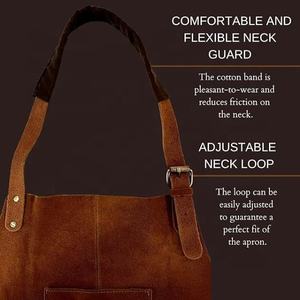 Adjustable up to XXL for Men & Women <b>Leather</b> Tool <b>Apron</b> <b>Leather</b> Grill Work <b>Apron</b> With Tool Pockets Wholesale Prices - Product Image 5