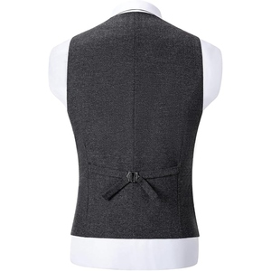 Chaleco de Tweed Cruzado Personalizado para Hombre, Chaleco Premium con Diseño Espigado, Chaleco de Traje Clásico para Bodas y Eventos Formales - Product Image 4