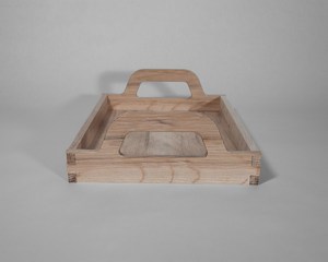 Bandeja de Servicio de Alimentos Portátil, Resistente, de Madera de Roble Blanco Sólido, de Grado Comercial, para Catering y Desayunos - Product Image 4