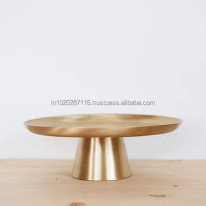 Metal cake stand handcrafted dessert <b>display</b> piece for artisan bakery branding elegant sturdy reusable decorative - Product Image 1