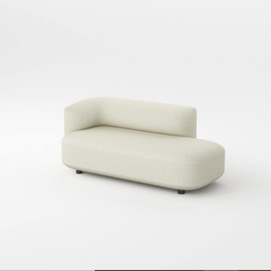 Sofá Lounge de Dos Plazas de Diseño con Tapicería de Tela Premium, Espuma HR de Alta Resiliencia de 40 Densidad y Estructura de Madera de Roble Americano - Product Image 1