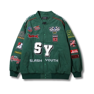 Blouson Bomber Décontracté Personnalisé pour Homme en Tissu Laine avec Broderie Logo Avant Coupe-Vent Hiver Automne Prêt à Expédier - Product Image 5