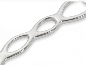 Juego de cucharas de acero inoxidable para postre con cadena plateada efecto espejo, aptas para lavavajillas, ideales para regalo, hoteles y restaurantes. - Product Image 2