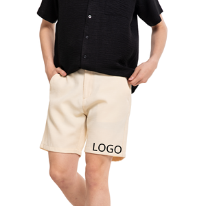 Shorts pour hommes formels en 100% polyester effet laine, coupe cargo, avec impression personnalisée et décoration vintage, séchage rapide, braguette zippée, taille mi-haute, service OEM - Product Image 2