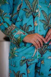 Pijama de algodón para mujer, camisón de verano para la playa, camisón de algodón suave estampado, camisón con botones, camiseta de pijama estampada, pijama largo - Product Image 3