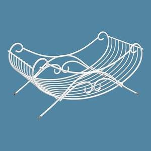 Panier de rangement en métal résistant à la rouille avec poignées en bois, élégant organisateur pour la maison et la cuisine - Product Image 1