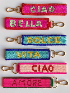 Llaveros Artesanales con Cuentas, Llaveros con Bordado de Lentejuelas, Abalorios de Cristal para Bolsos, Llaveros Personalizados, Colgantes con Forma de Botella de Burbujas y Amore - Product Image 2