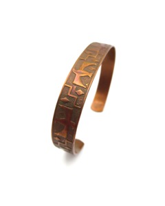 Brazalete de Cobre Antiguo Unisex de Lujo, Ajustable, con Terapia Magnética y Grabado, para el Dolor Articular, Moderno - Product Image 1