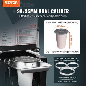 เครื่องปิดผนึกชา Boba ไฟฟ้าอัตโนมัติ500-650ถ้วย/ชม. แผงควบคุมดิจิตอลจอแอลซีดีเครื่องปิดผนึกสีดำสำหรับชานมชากาแฟ - Product Image 2