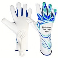Gants de gardien de but de football en cuir professionnel, paume antidérapante, haute adhérence, protection des doigts, entraînement, match, logo personnalisé, respirant
