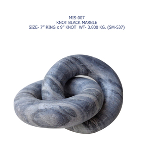 Escultura de Nudo de Mármol Negro Hecha a Mano de Lujo, Forma Redonda, Piedra Sólida Pesada, Decoración Moderna para el Hogar, Venta al por Mayor a Precio de India - Product Image 6