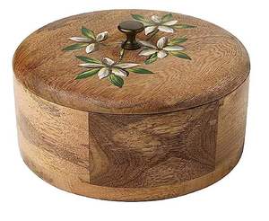 Nouvelle boîte à chapati en bois au design incroyable, boîte à riz, garde les aliments au chaud, écologique, plats de cuisson, passe au lave-vaisselle, 20 cm - Product Image 5