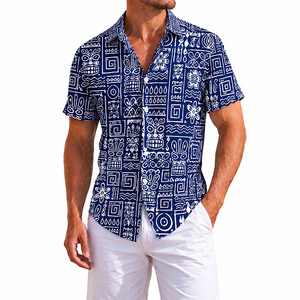 Camisa Hawaiana Aloha Personalizada para Hombre, de Manga Corta, Tejida, Antiarrugas, Sublimada, con Botones, Ropa Casual de Playa y Resort para Verano - Product Image 4